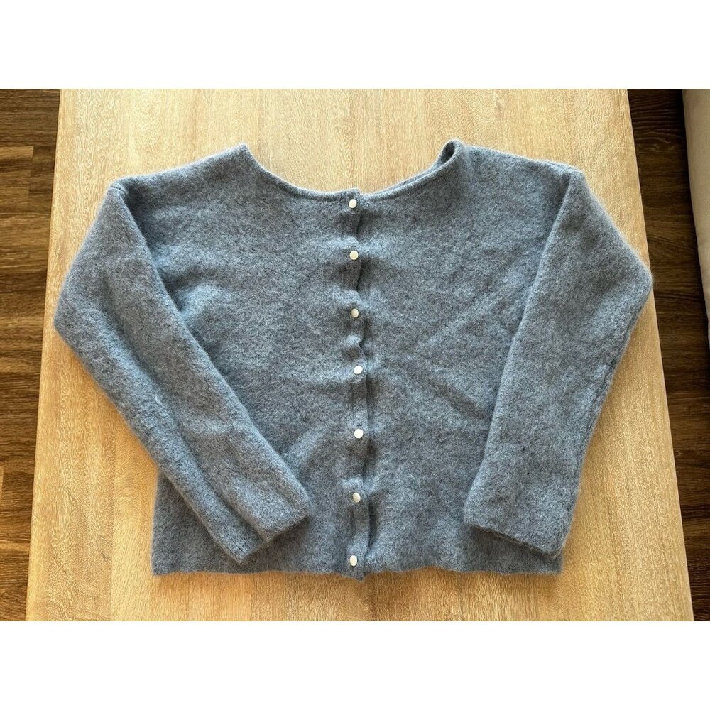 Sezane Gaspard Cardigan in Vintage Blue Size Medium - Picture 2 of 9